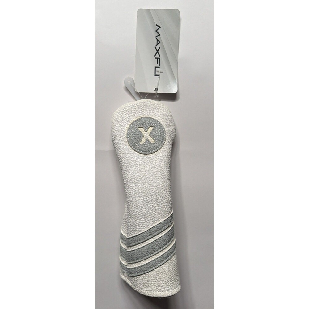 Maxfli X Leather Hybrid X Headcover, Golf Accessories, White Gray Protect NEW